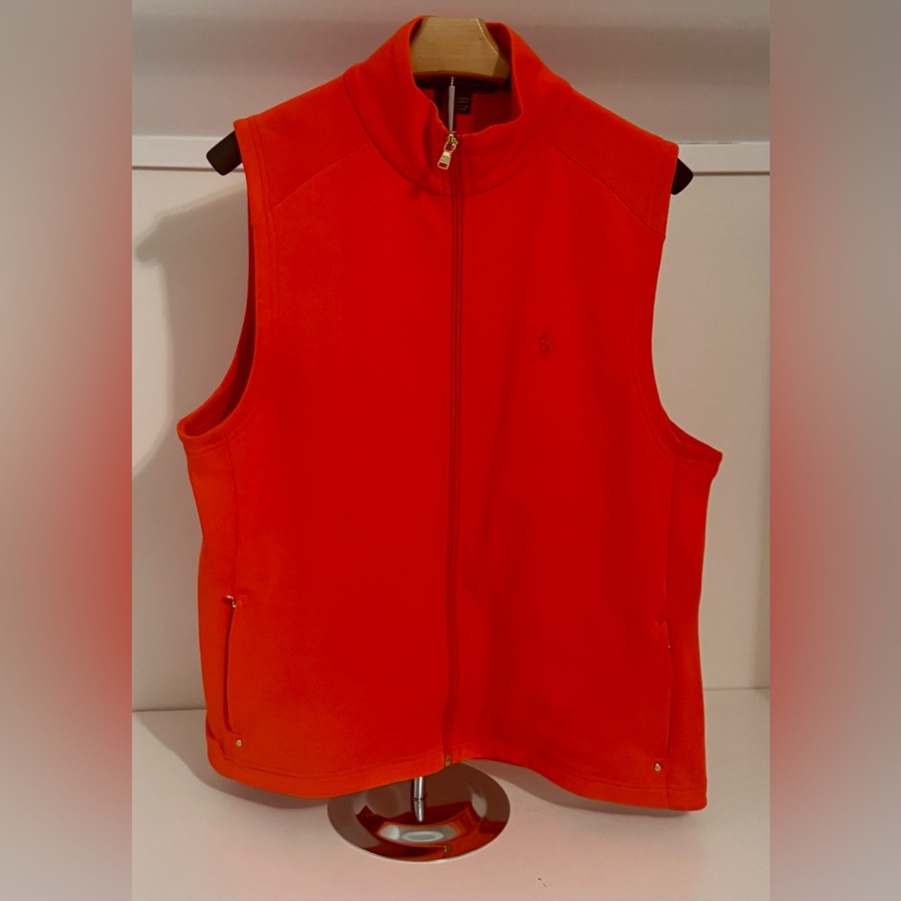 Ralph Lauren Golf Orange Athletic Golf Vest in X-Large
